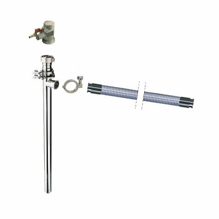 FLUX PUMPS Drum Pump Tube, Stainless Steel, 39in Long, Air Operated Motor, Hose. For High Viscosity Products. 24-ZORO0318